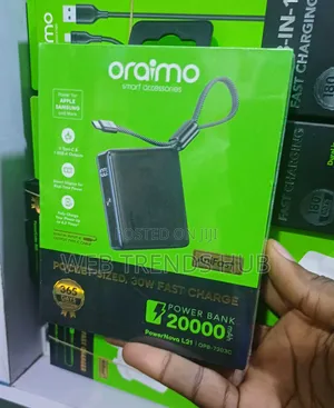 Oraimo 20000mAh 30W PowerNova L21(opb-7203c) – Flight Friendly