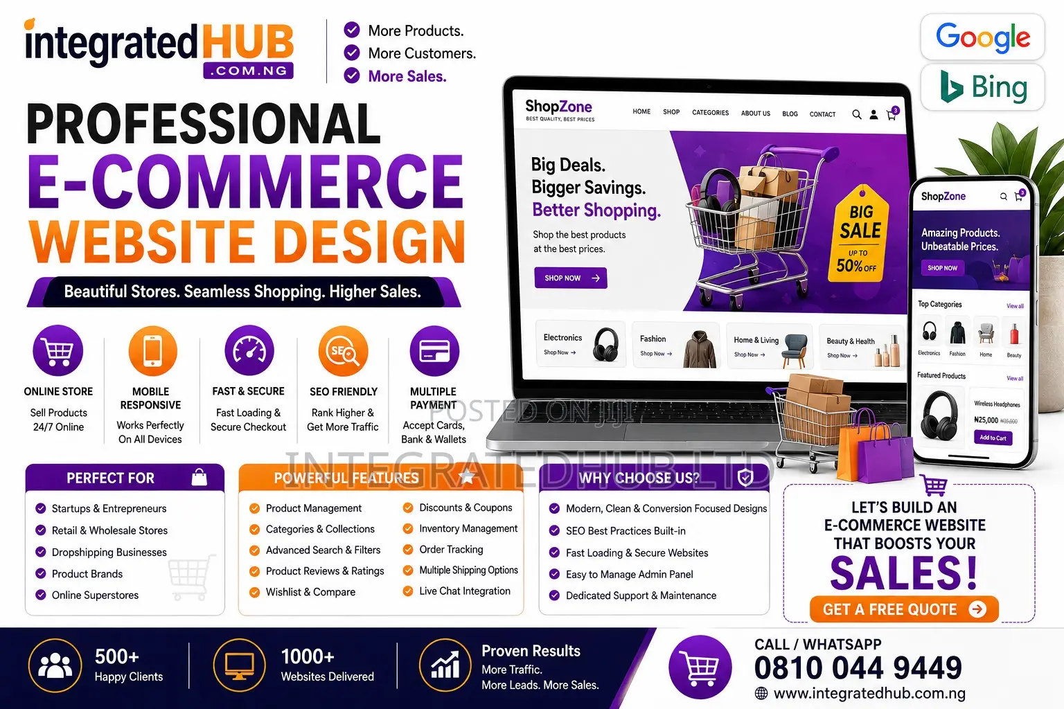 Online Store Website With Secure Payment Integration