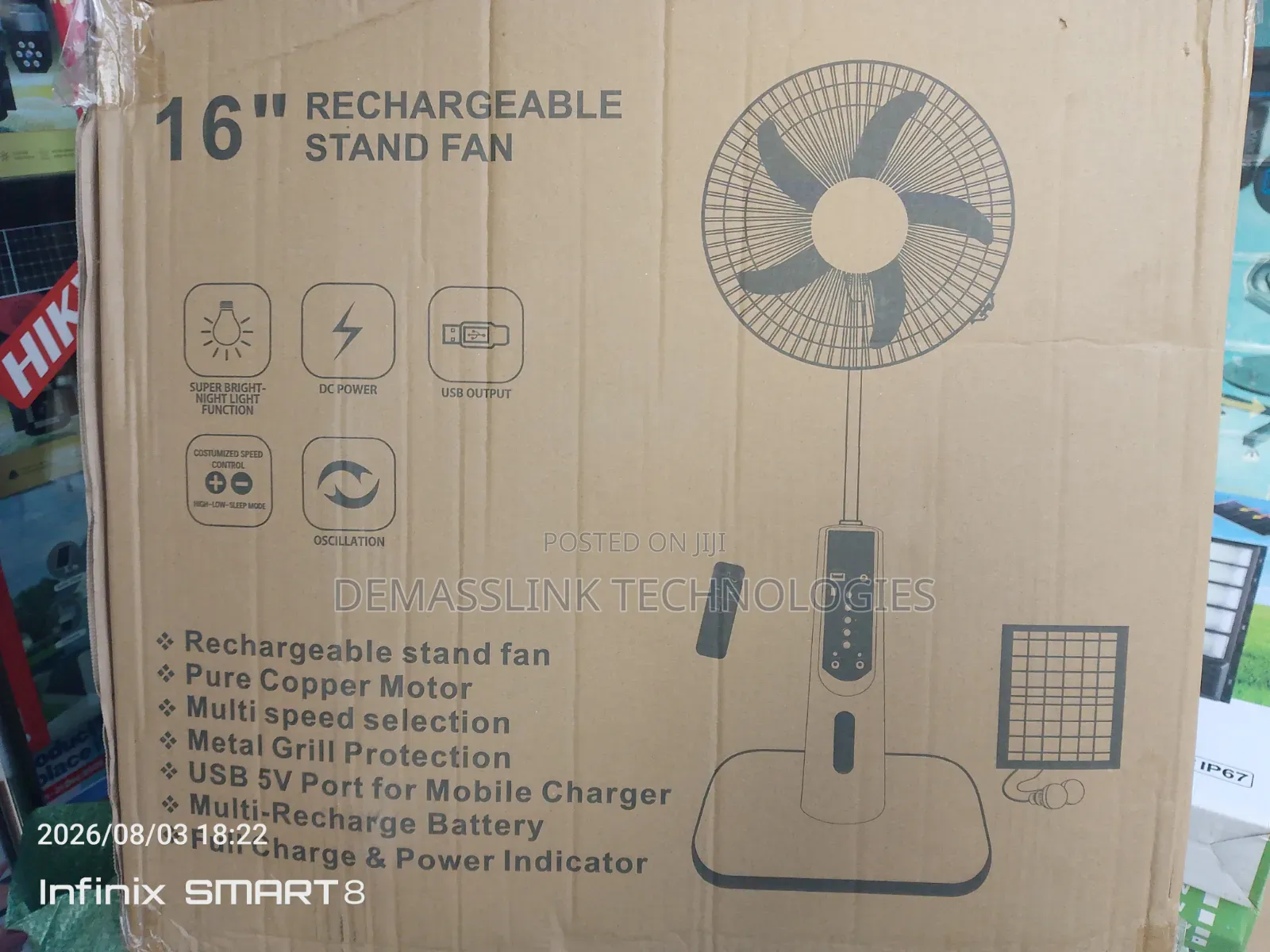 Rechargeable Stand Fan