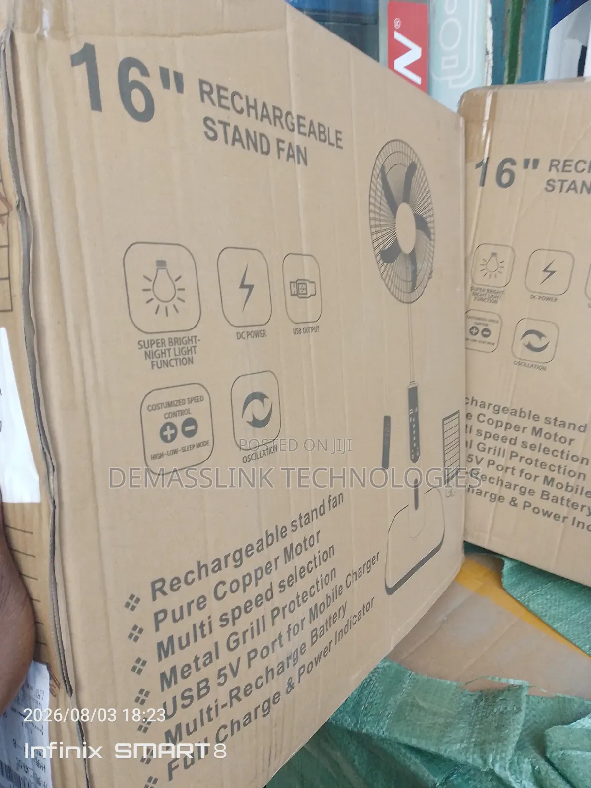 Rechargeable Stand Fan