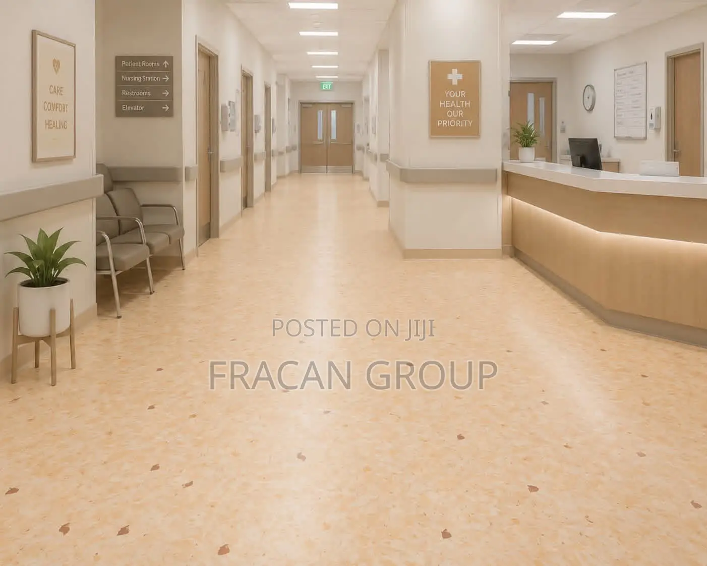 Homogenous Anti Bacteria Hospital Vinyl Floor