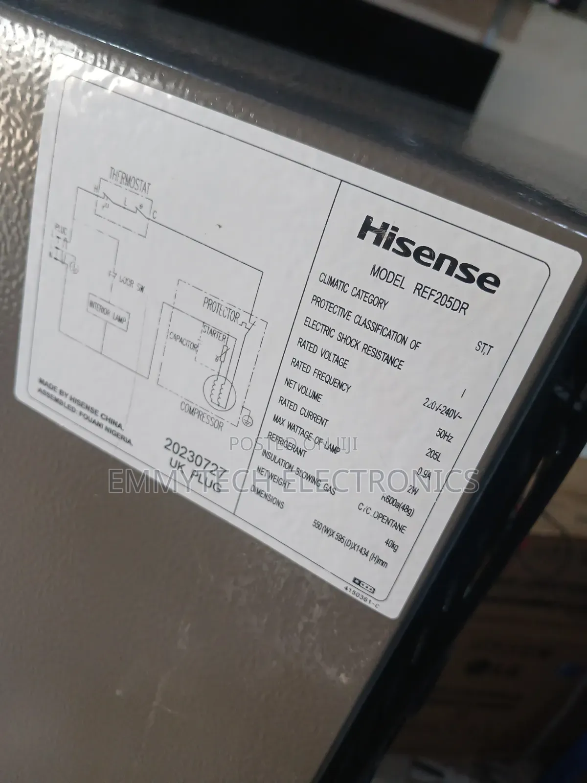 Hisense Fridge 205Ltrs