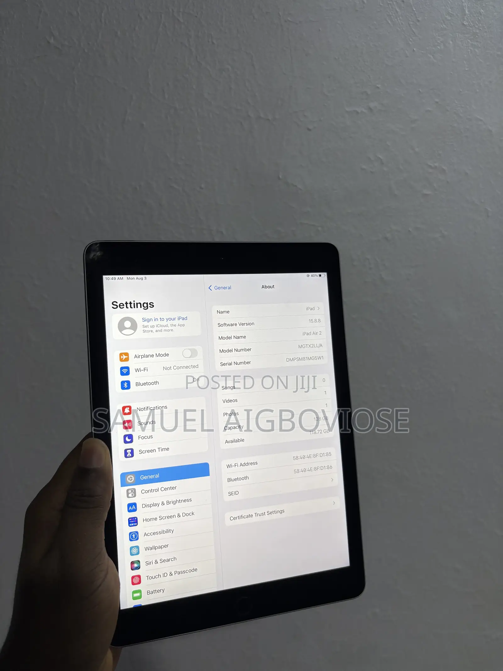 Apple iPad Air 2 128 GB Silver