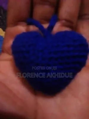 Crochet Heart Keychain/Bag Charm