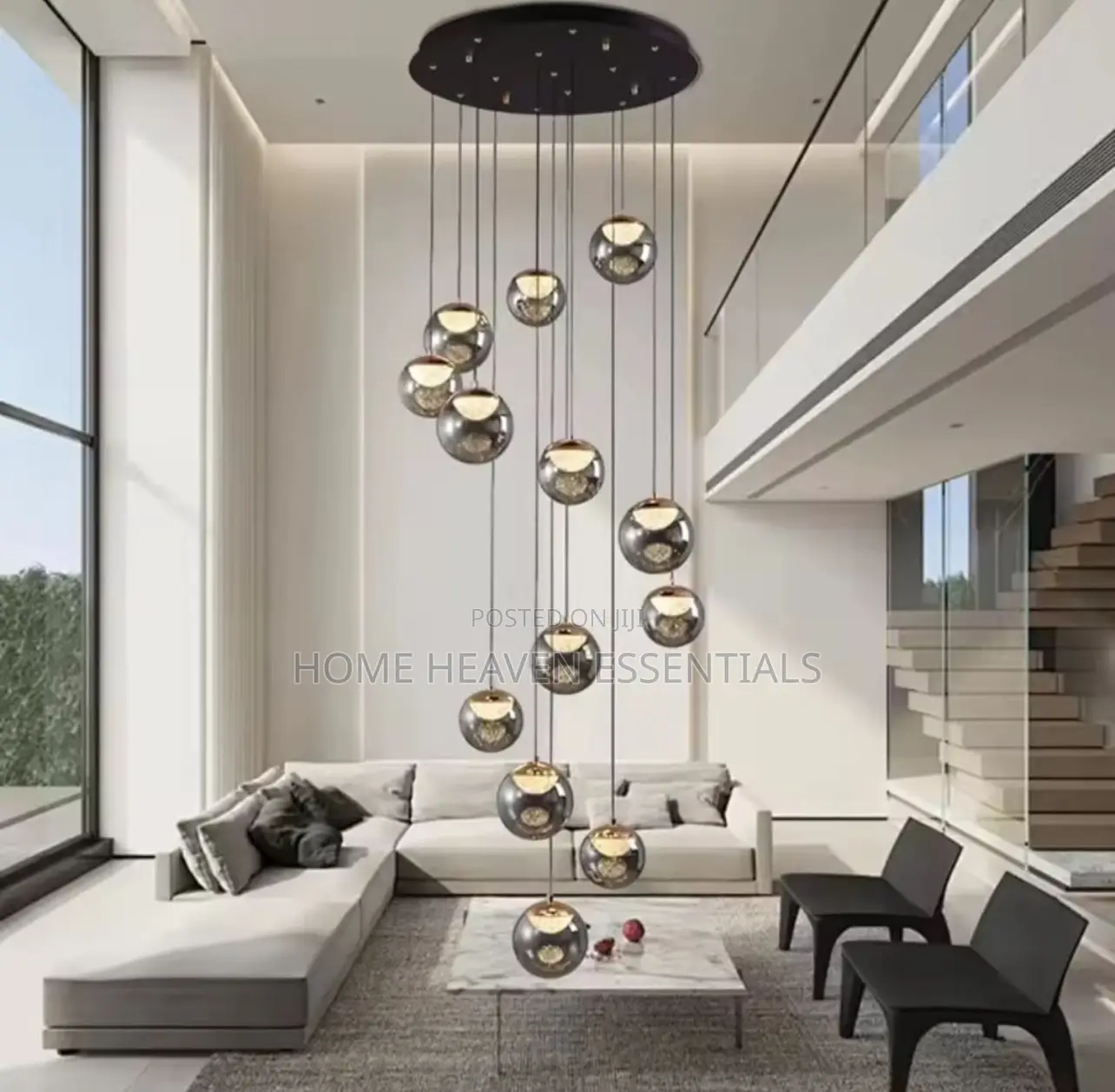 Modern Luxury Adjustable Staircase Chandelier Light