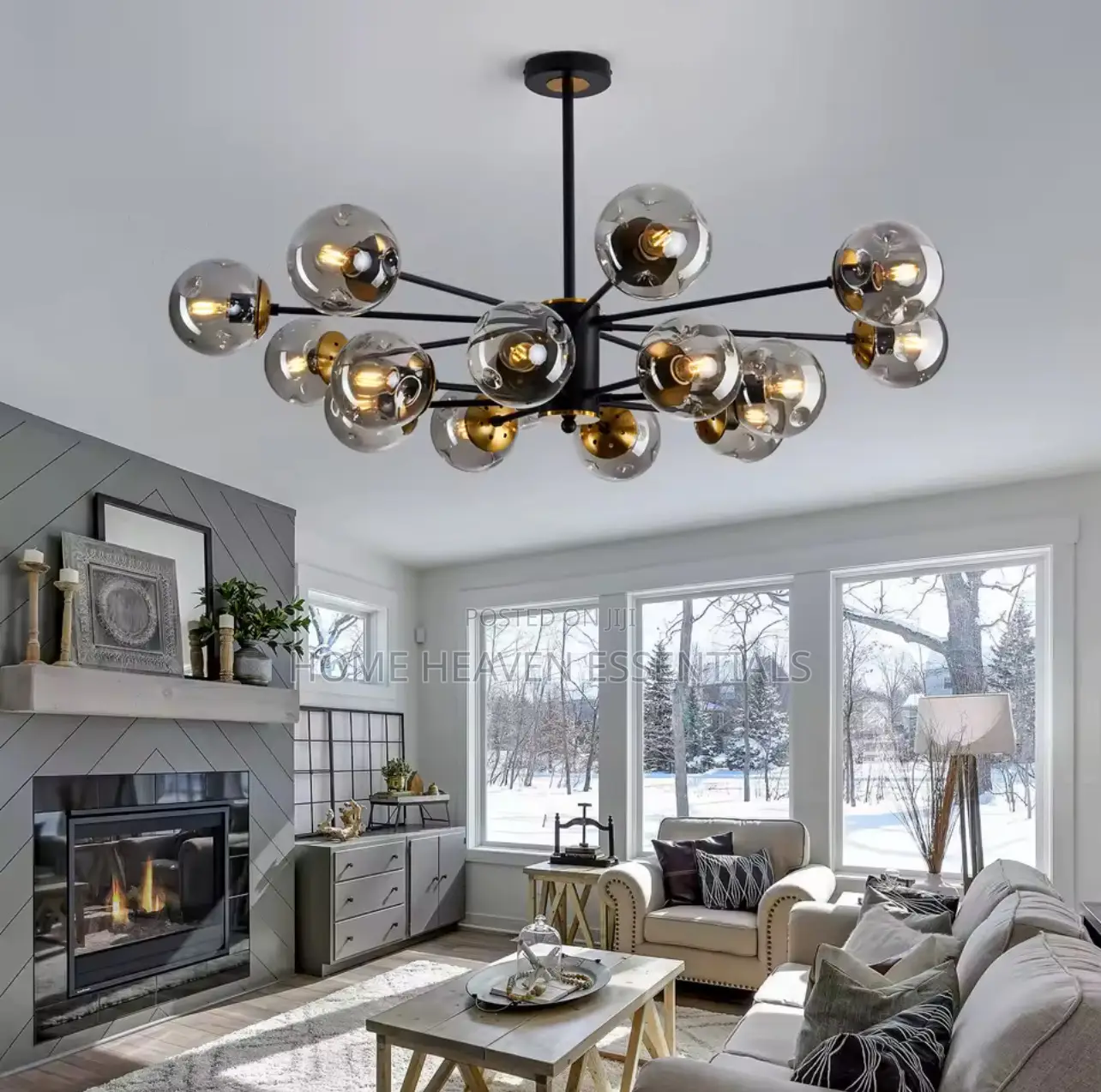 Modern Nordic Chandelier Glass Globe LED Pendant Light