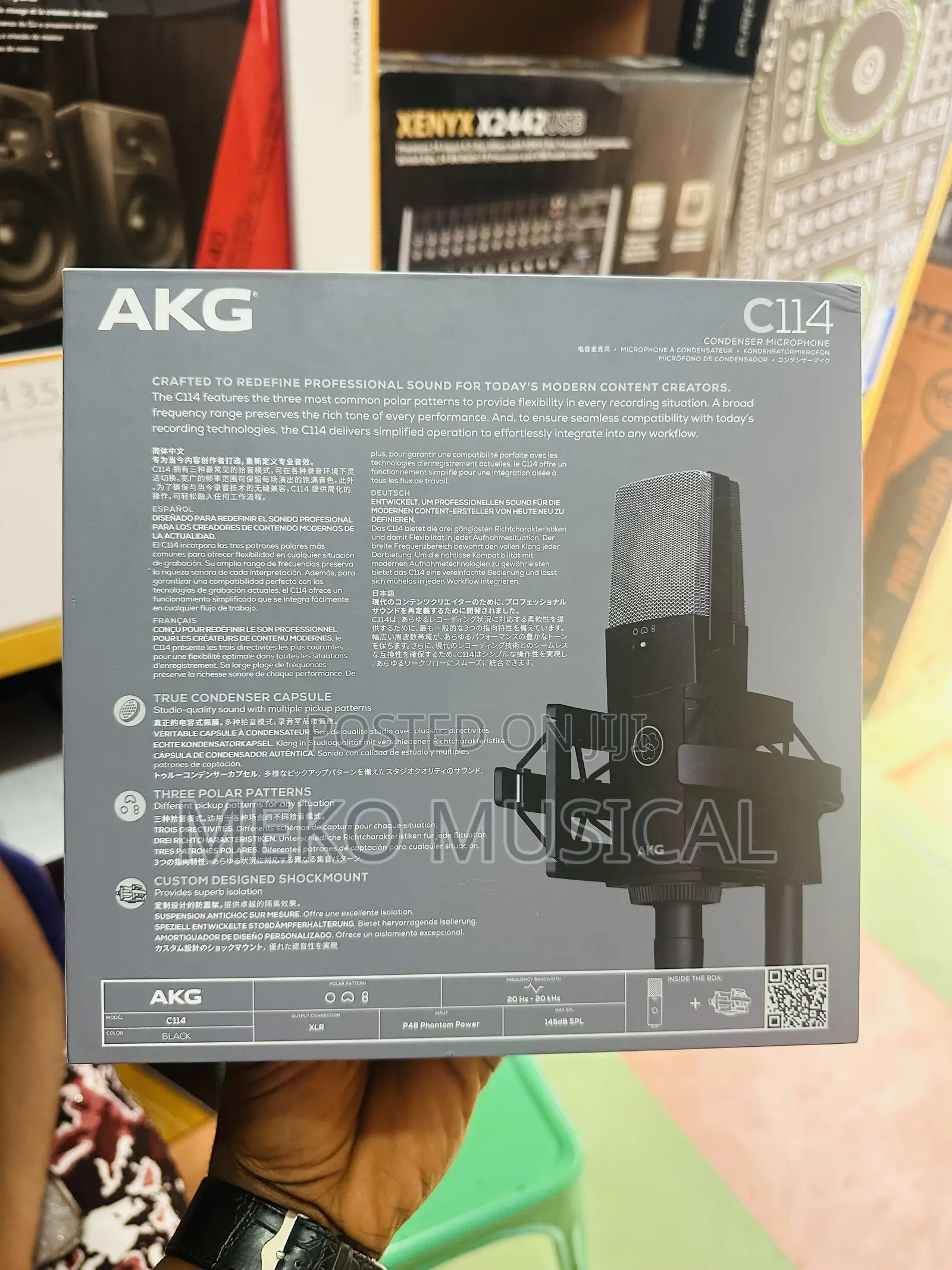 AKG Professional C114 Large Diaphragm Multi-Pattern Condenser Mic