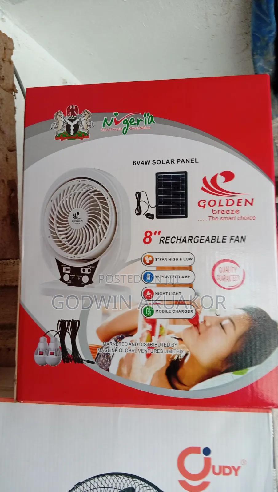 Rechargeable Solar Fan
