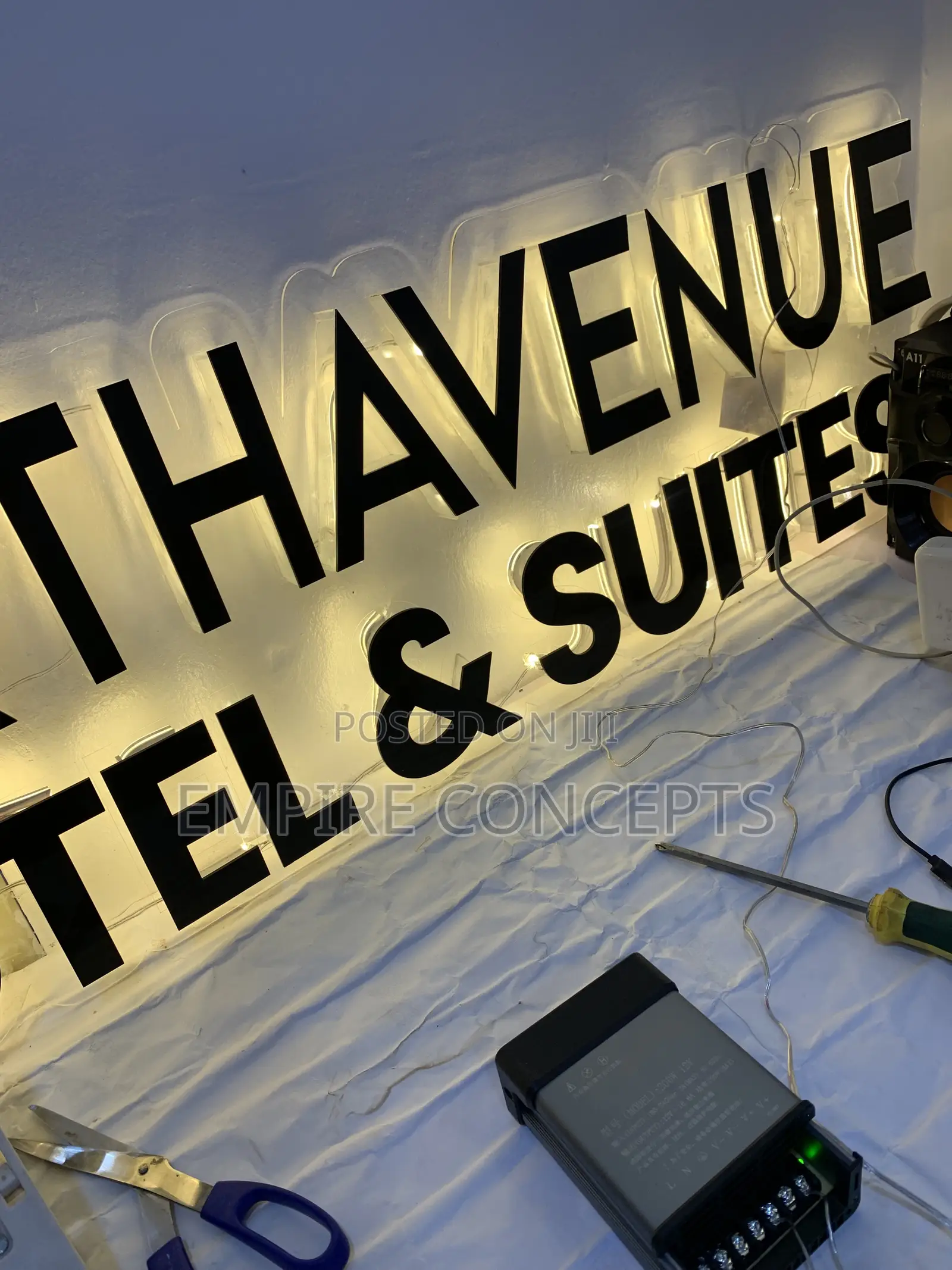 Outdoor Signage With Led Light