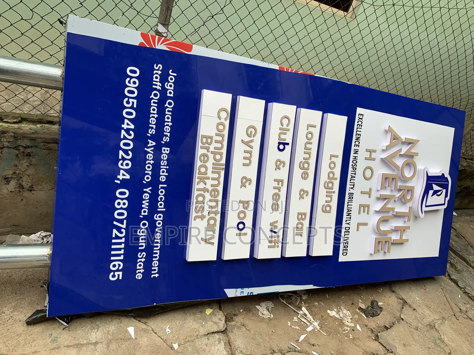 Outdoor Signage With Led Light