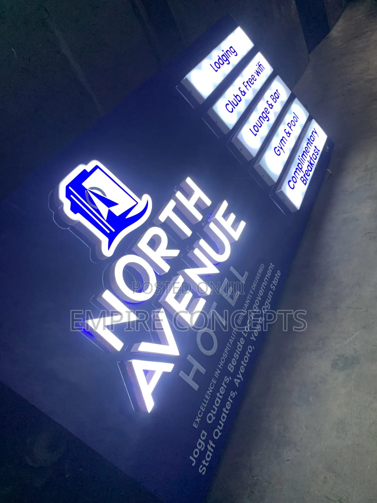 Outdoor Signage With Led Light