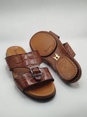 Original Italian Leather Moreschi Brown and White Slipers 40-46