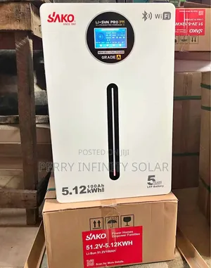 SAKO 5.12kWh 51.2V 100Ah Lithium Battery | Smart BMS | LiFePO4
