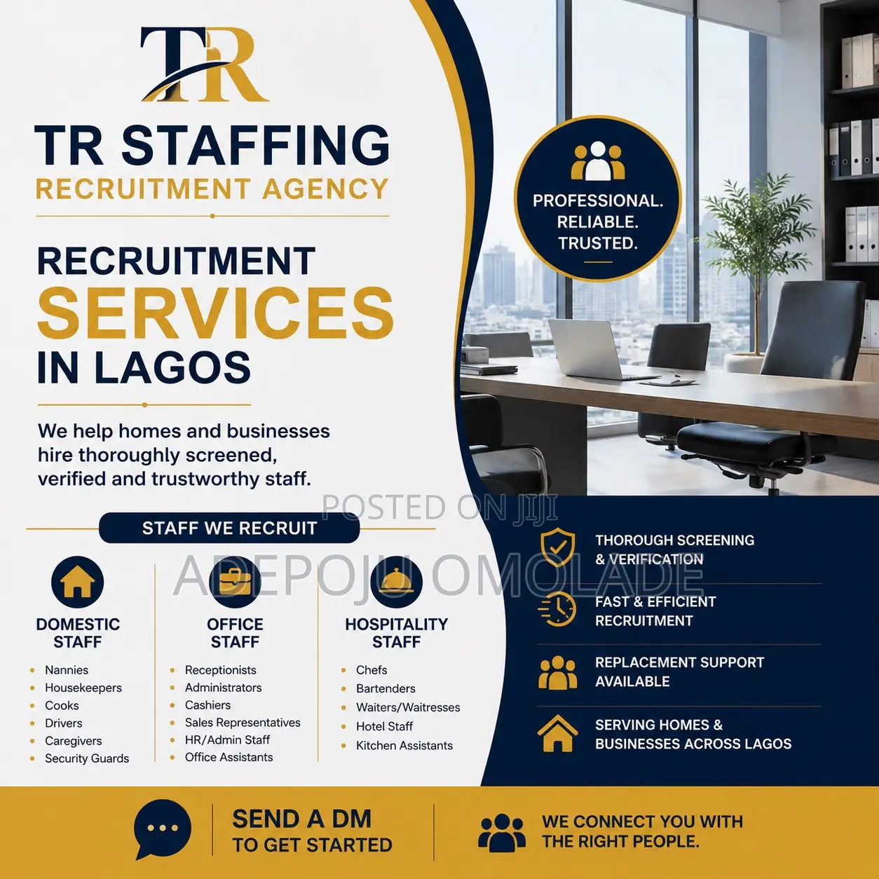 Recruitment Agency in Lagos – Hire Screened Domestic Office Staff
