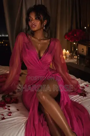 Full-Length Fuchsia/Magenta Evening Gown