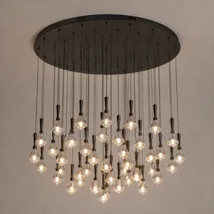 Luxury 36-Light Led Teardrop Crystal Chandelier – For Staircase, Void