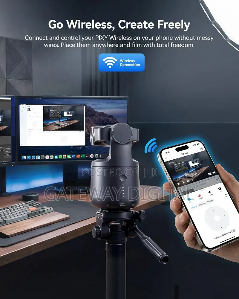 EMEET PIXY Wireless Dual-Lens AI Tracking PTZ Streaming Camera