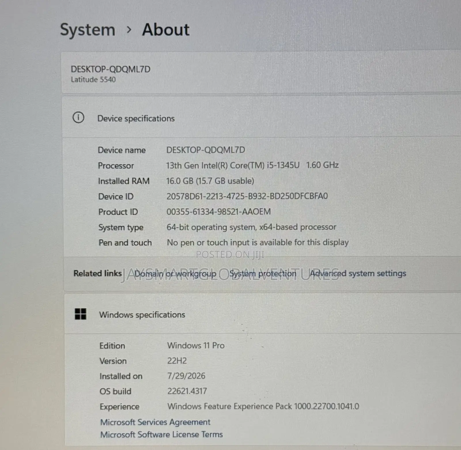 Laptop Dell Latitude 5540 16GB Intel Core i5 SSD 512GB