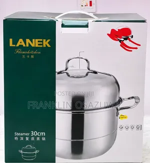 LANEK 3-Tier Stainless Steel Steamer Pot Food Steaming Cooker