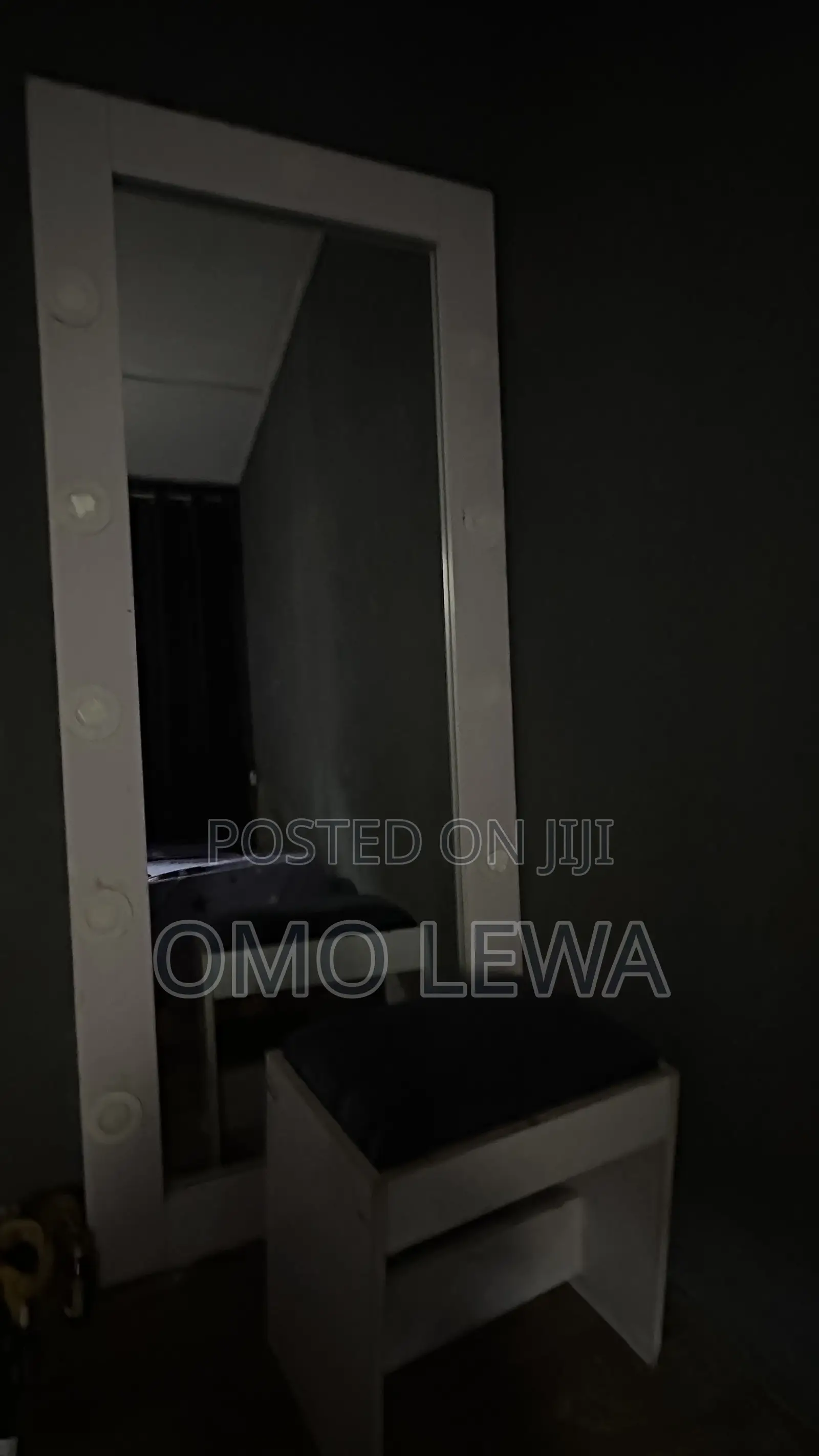 Big LED Mirror and Stool