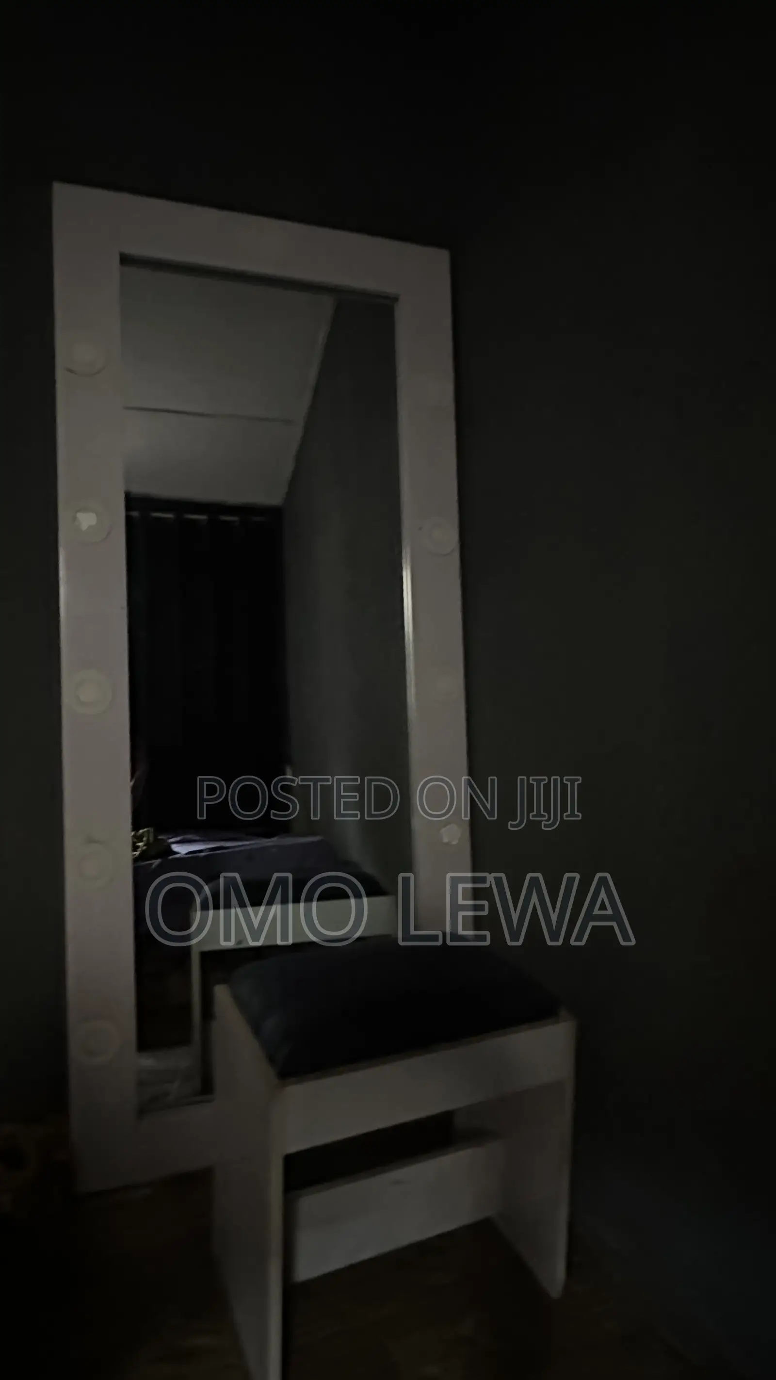 Big LED Mirror and Stool