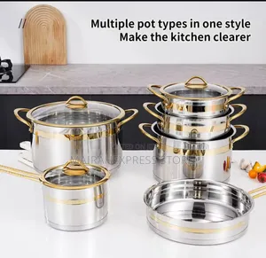 11pcs LEOZ Model LS2811 Stainless Steel Cookware Set T2mm7