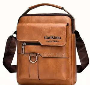 Men's Women's Lightweight Vertical Briefcase Bag With Crossbody Stra