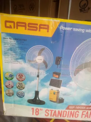 Gasa DC Standing Fan 18inchs 3blad 20w for Solar