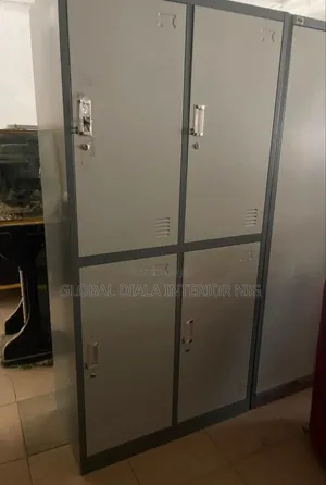 Grey Metal 4-Door Locker Cabinet
