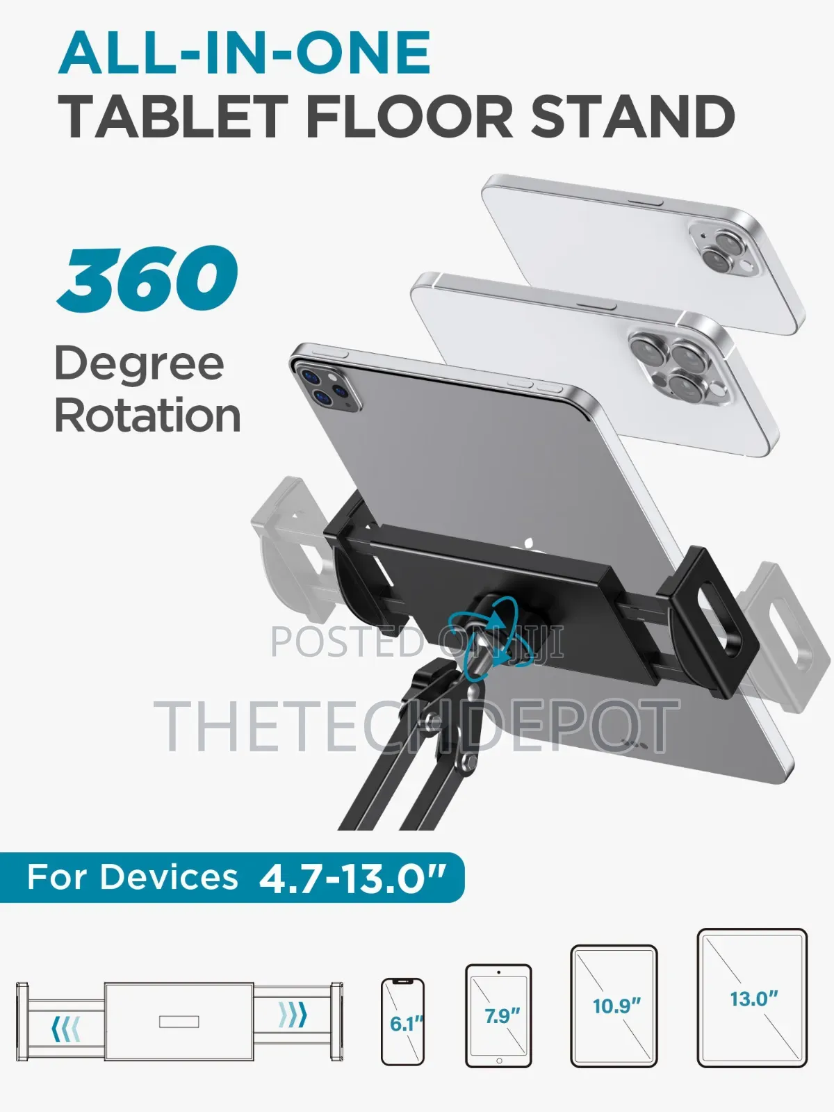Tablet and Phone Floor Stand