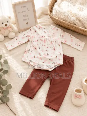 2 Pieces Girl Child Dress Ages 6-9mnths