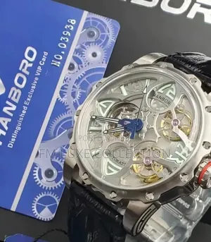 Hanboro Automatic Leather Wristwatch