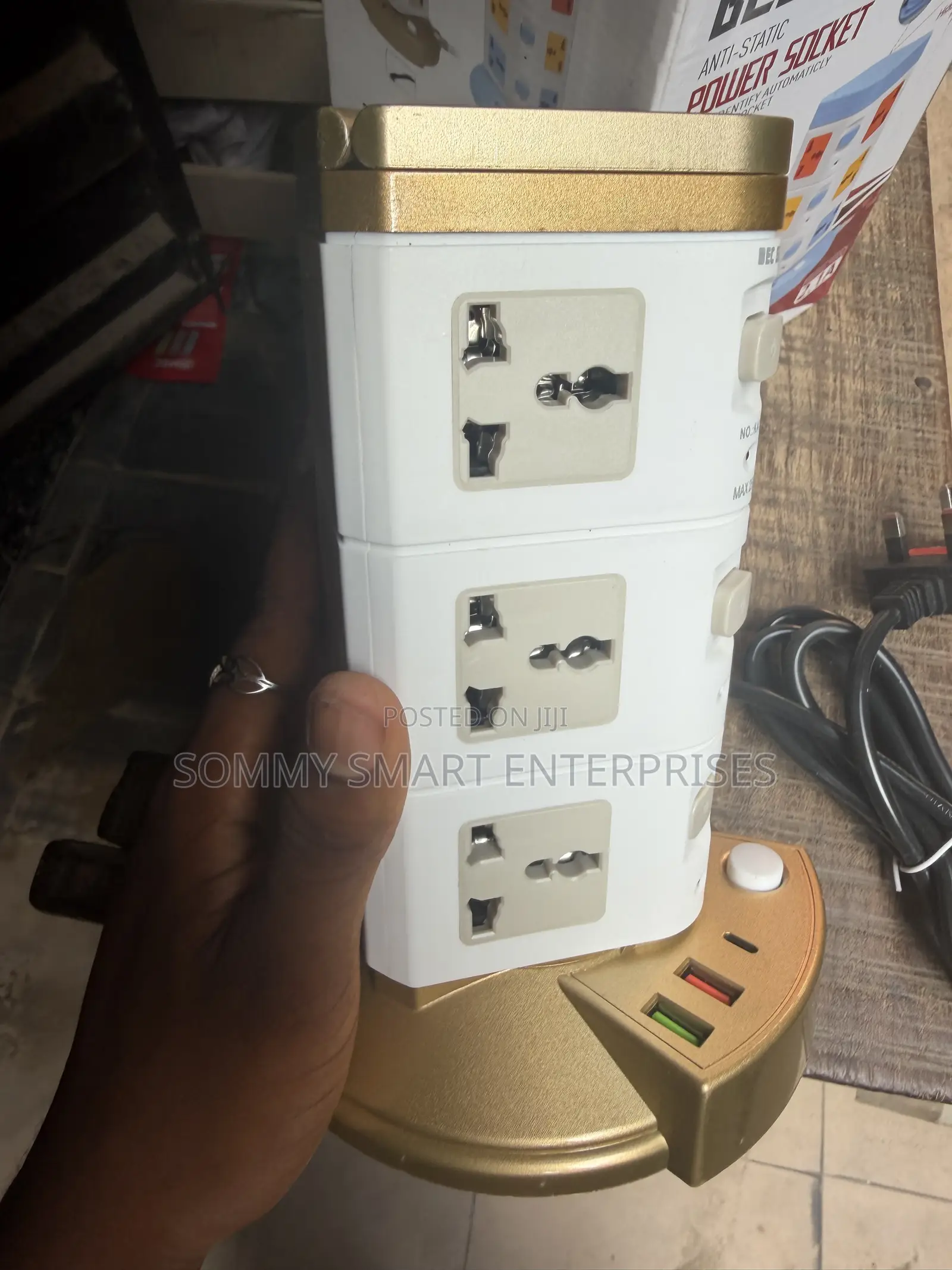 Tower Extension Socket With USB Type-C Fast Charging Ports