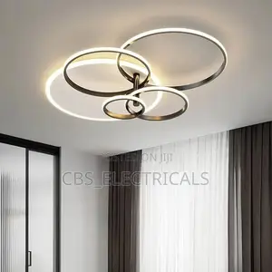 Modern Multi-Ring Interlocking LED Ceiling