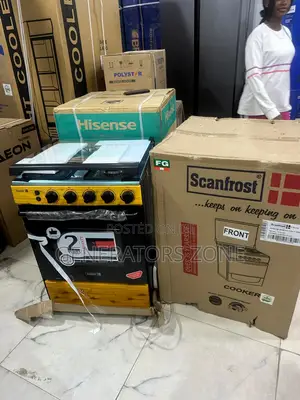 Scanfrost Gas Cooker With Grill Oven 60cm ( 4 Burner)