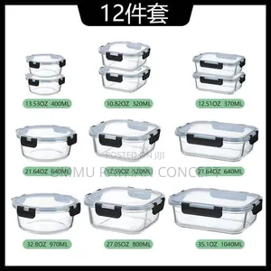12pcs FoRod Glass Storage Containers