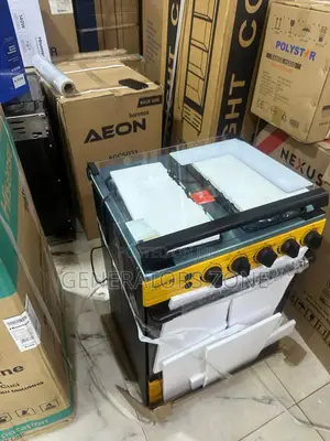Scanfrost 4 Burner Matte Black Gas Cooker 60cm