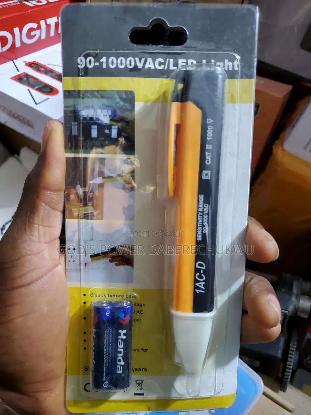 Non-Contact Voltage Detector Pen Tests Alternating Current From 90V To
