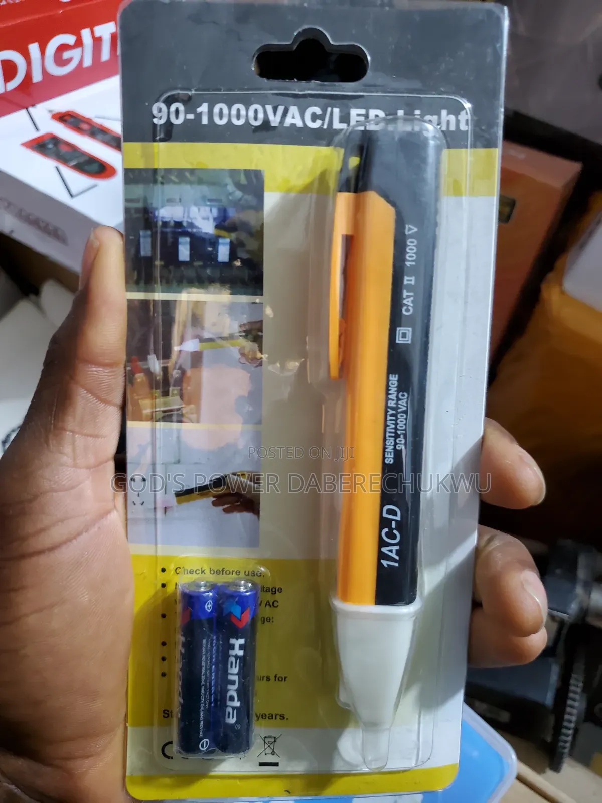 Non-Contact Voltage Detector Pen Tests Alternating Current From 90V To