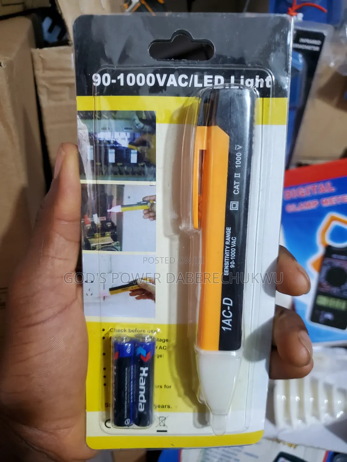 Non-Contact Voltage Detector Pen Tests Alternating Current From 90V To