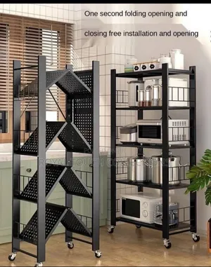 Foldable Heavy-Duty Storage Rack No Assembly Needed | Best for Kitchen