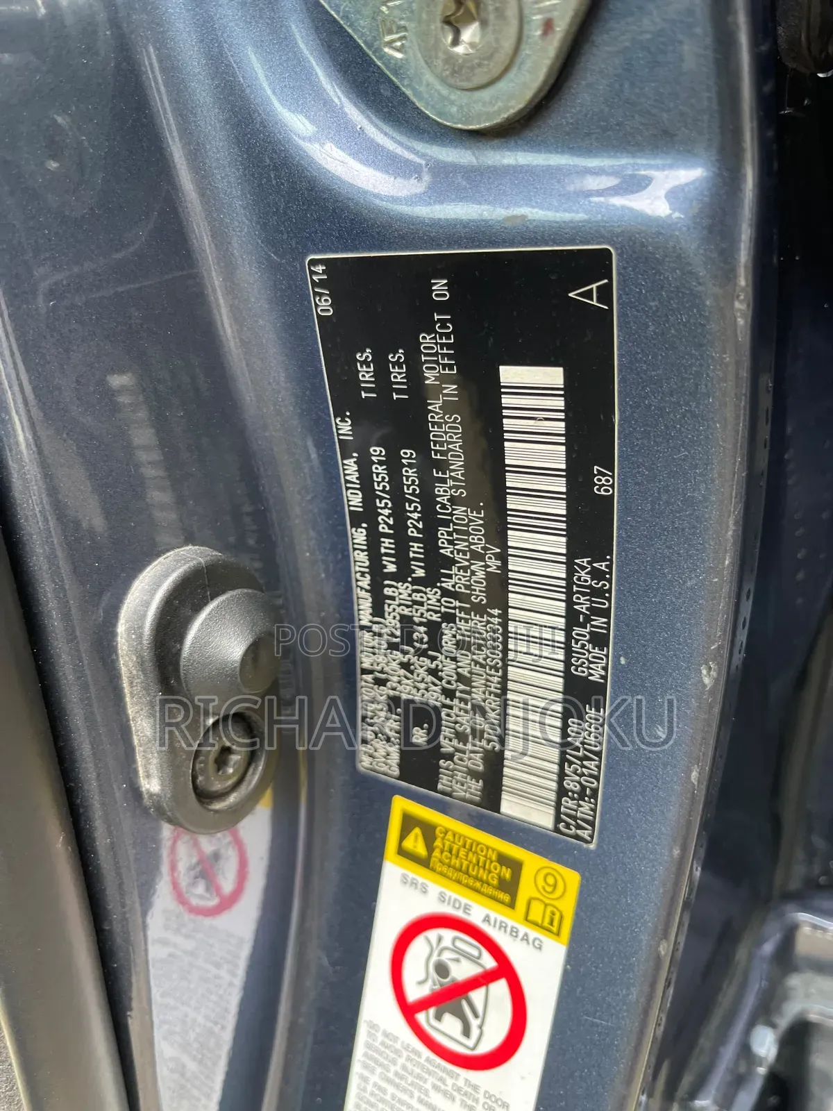 Toyota Highlander 2015 Blue