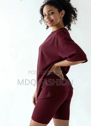 Oversized Top High-Waist Trousers / Biker Shorts