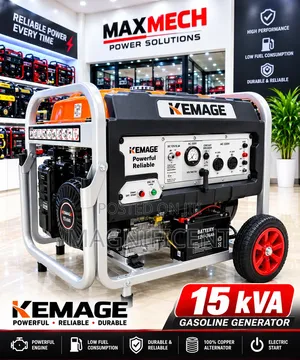 KEMAGE 15kVA Gasoline Generator – Electric Start | Powerful,