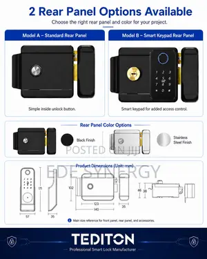 Tuya Gate Lock With App Fingerprint and Code for Outdoor Use