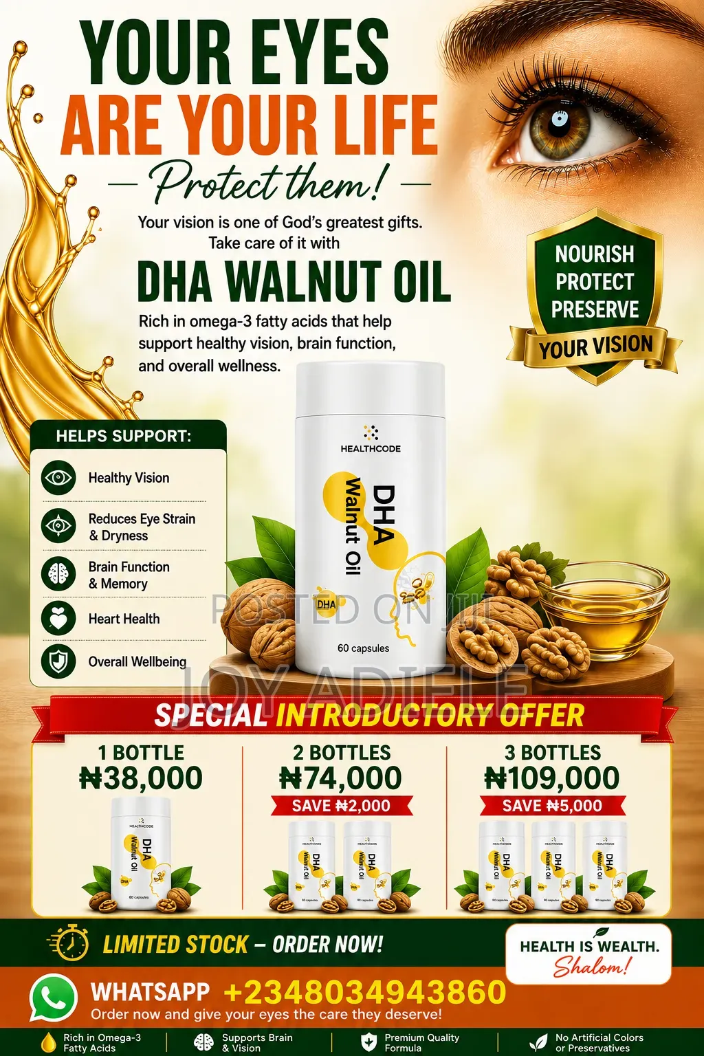 DHA Walnut Oil