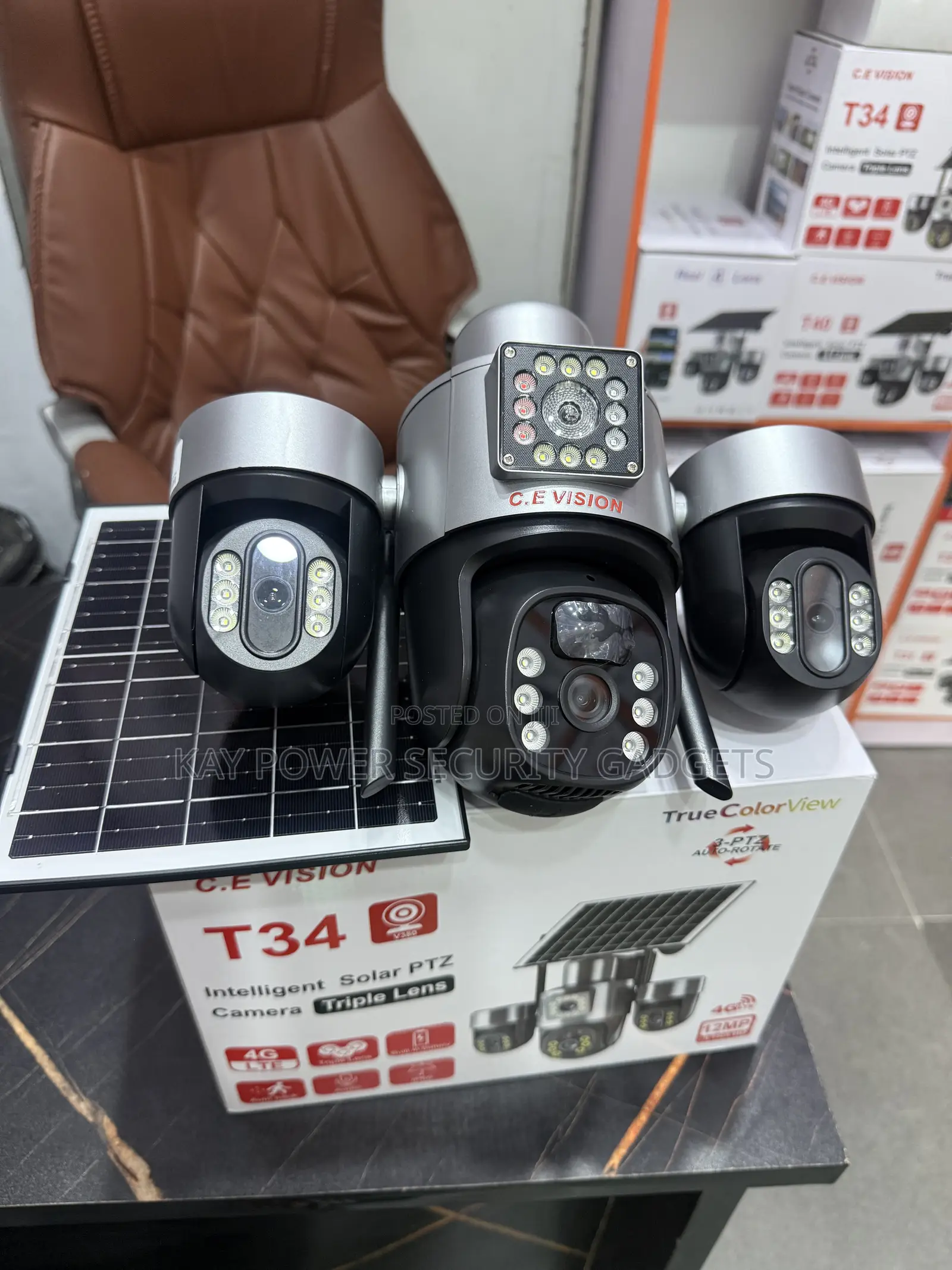 4G Triple Lens Solar Camera T34