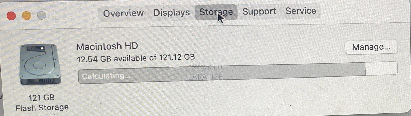 Laptop Apple MacBook 2013 20GB HDD 128GB