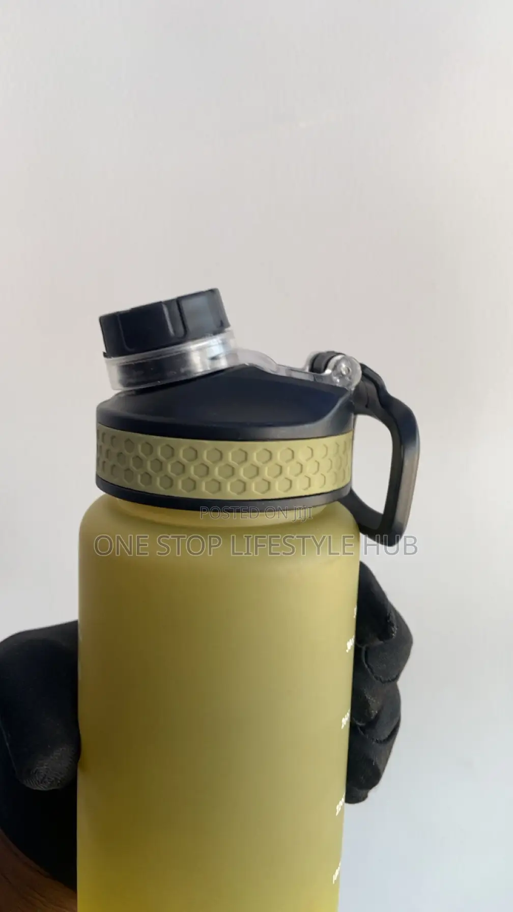1000ml Gradient Motivational Water Bottle With Time Marker Straw