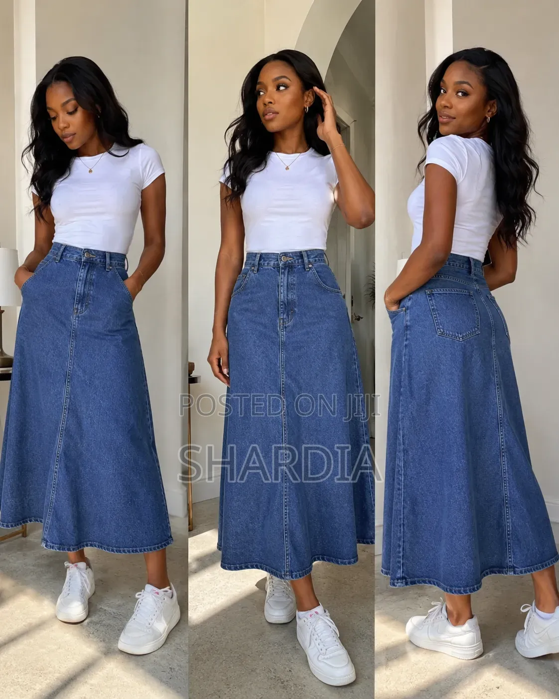 Denim Maxi Skirt